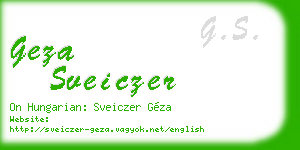 geza sveiczer business card